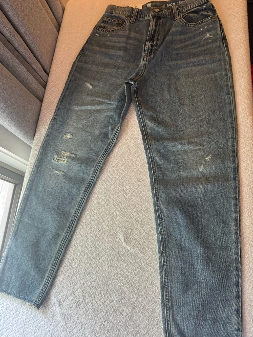GAP Men's Slim Straight Jeans - Faded Blue Denim